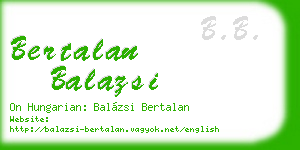 bertalan balazsi business card